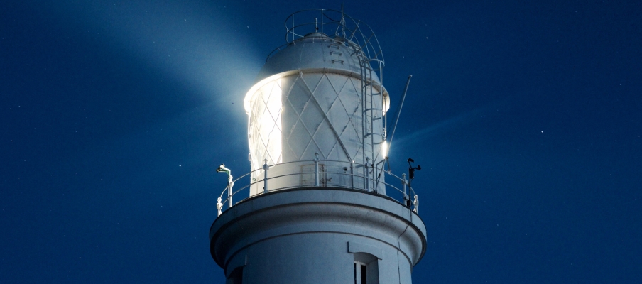 Lighthouse at night